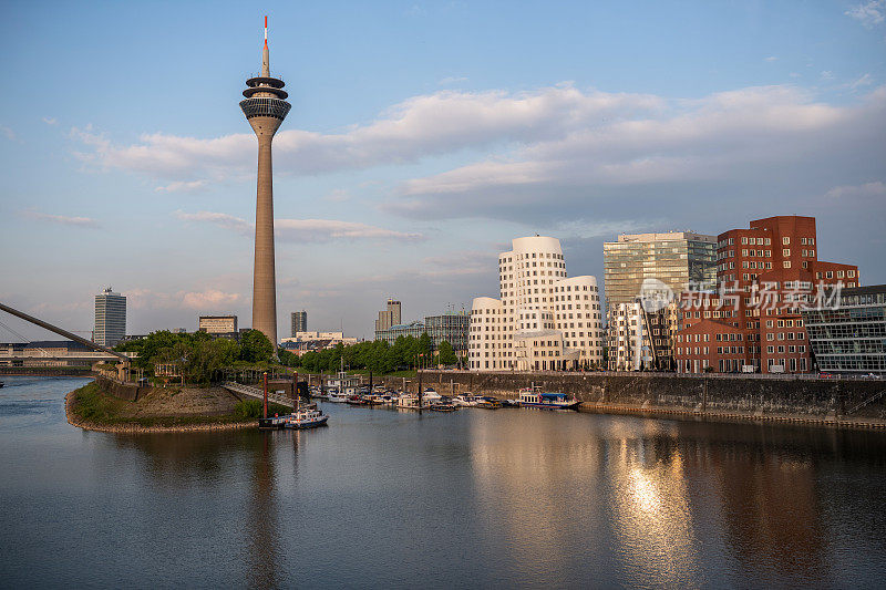 Düsseldorf Medienhafen和marina，德国